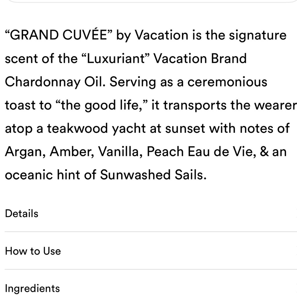VACATION Grand Cuvée Eau de Toilette - Picture 6 of 6